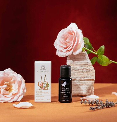 Master formulated oil blend bottles