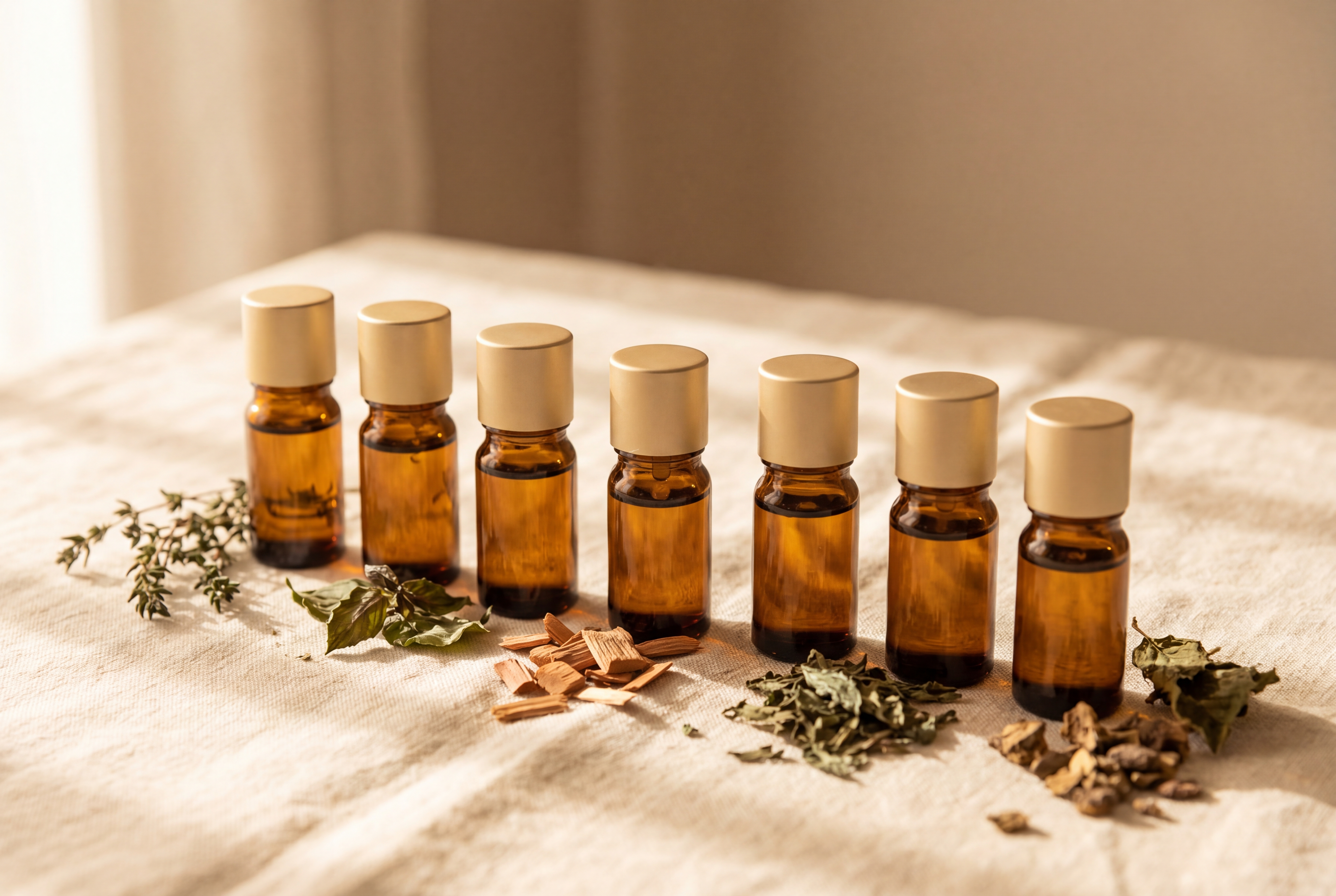 Collection of Aura Botanics pure essential oils